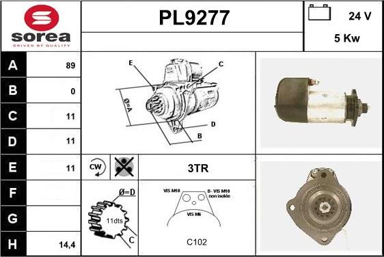 SNRA PL9277 - Стартер autodnr.net