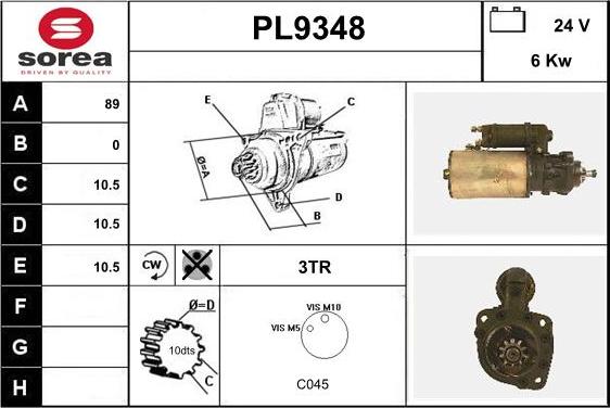 SNRA PL9348 - Стартер autodnr.net