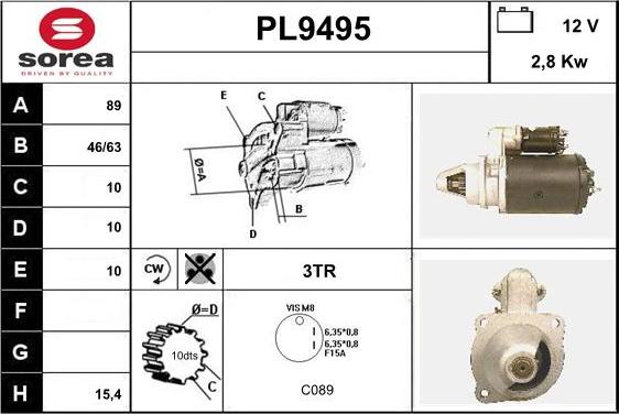 SNRA PL9495 - Стартер autodnr.net