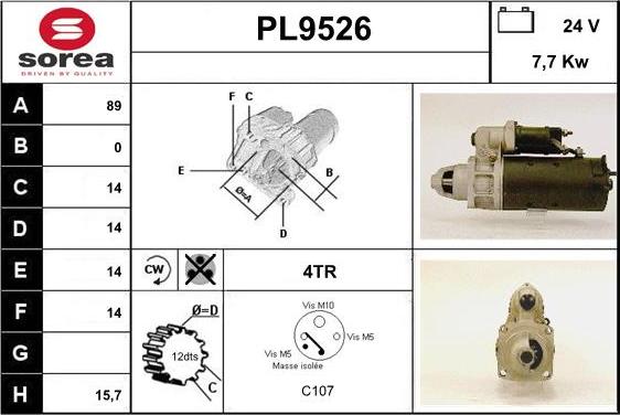 SNRA PL9526 - Стартер autodnr.net