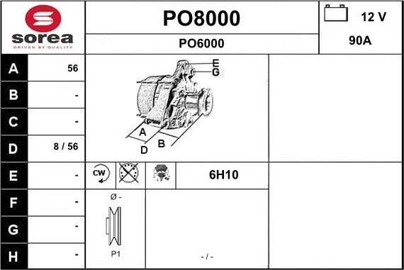 SNRA PO8000 - Генератор autocars.com.ua