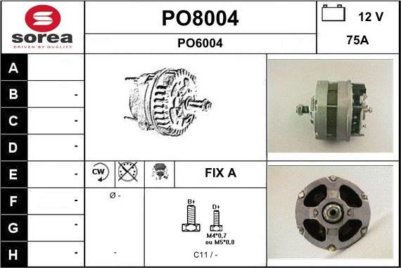 SNRA PO8004 - Генератор avtokuzovplus.com.ua