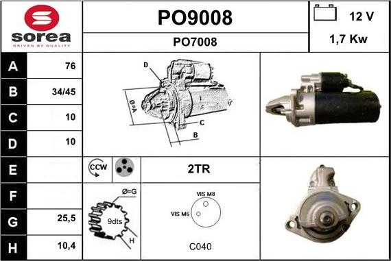 SNRA PO9008 - Стартер autodnr.net