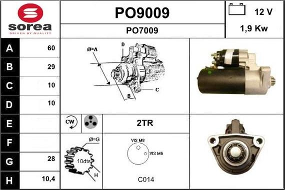 SNRA PO9009 - Стартер avtokuzovplus.com.ua