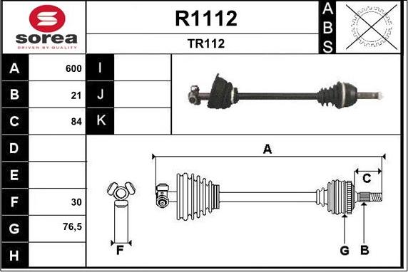 SNRA R1112 - Приводной вал avtokuzovplus.com.ua