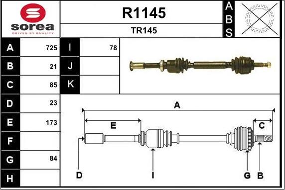 SNRA R1145 - Приводной вал autodnr.net