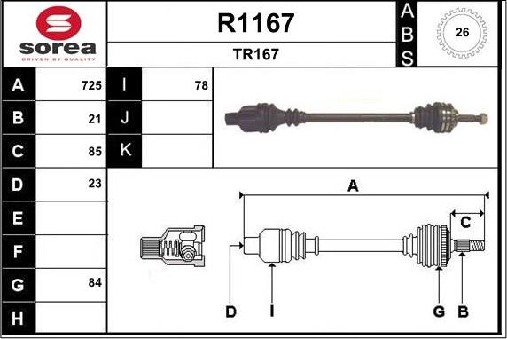 SNRA R1167 - Приводний вал autocars.com.ua