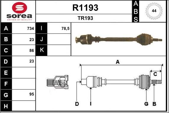 SNRA R1193 - Приводной вал autodnr.net