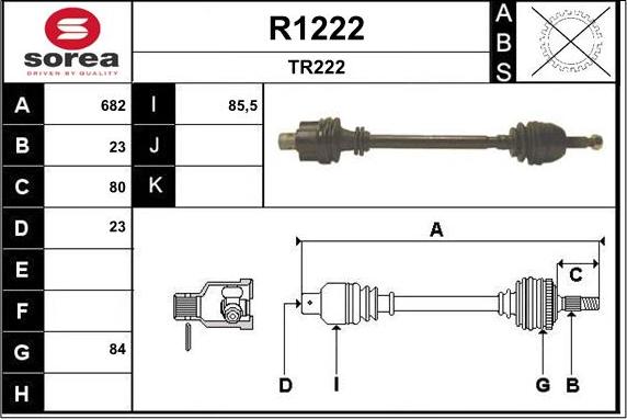 SNRA R1222 - Приводний вал autocars.com.ua