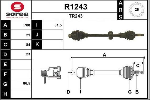 SNRA R1243 - Приводной вал avtokuzovplus.com.ua