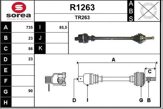 SNRA R1263 - Приводной вал avtokuzovplus.com.ua