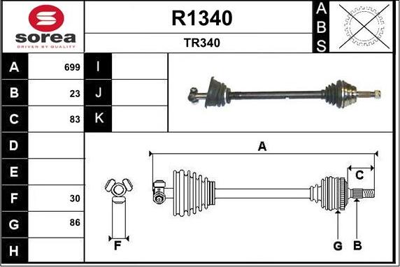 SNRA R1340 - Приводной вал avtokuzovplus.com.ua