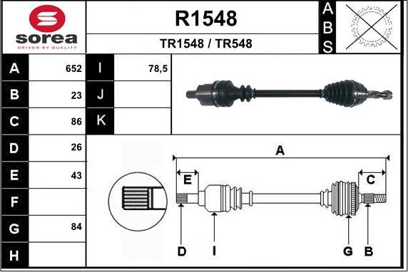 SNRA R1548 - Приводной вал autodnr.net