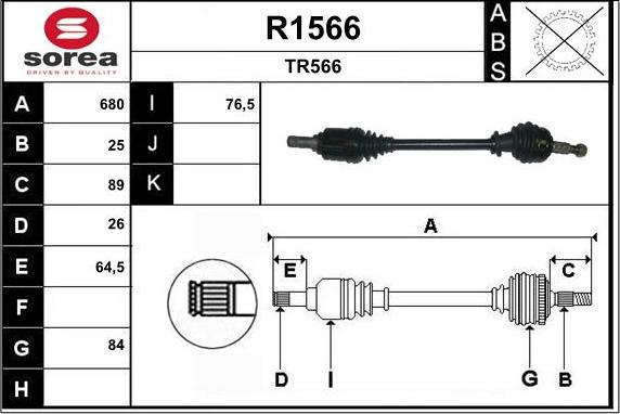 SNRA R1566 - Приводной вал avtokuzovplus.com.ua