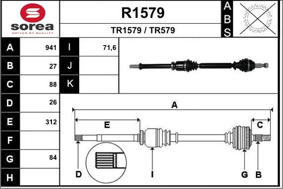 SNRA R1579 - Приводной вал autodnr.net