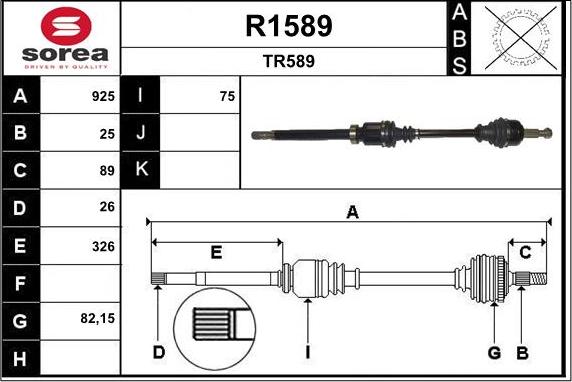 SNRA R1589 - Приводной вал autodnr.net