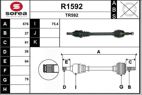 SNRA R1592 - Приводной вал avtokuzovplus.com.ua