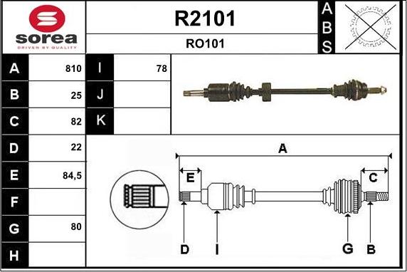 SNRA R2101 - Приводний вал autocars.com.ua