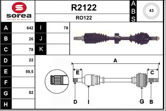 SNRA R2122 - Приводний вал autocars.com.ua