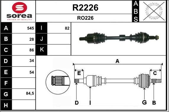 SNRA R2226 - Приводной вал autodnr.net