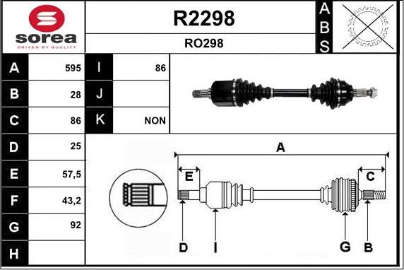 SNRA R2298 - Приводний вал autocars.com.ua