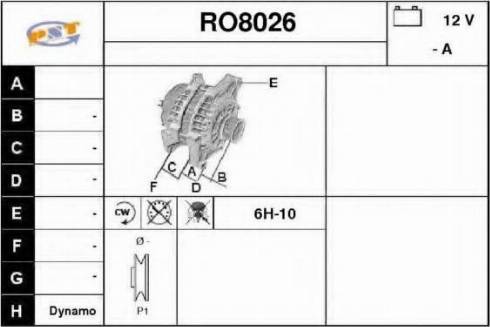 SNRA RO8026 - Генератор autocars.com.ua