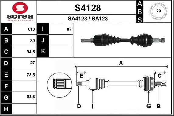 SNRA S4128 - Приводной вал autodnr.net