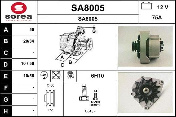 SNRA SA8005 - Генератор avtokuzovplus.com.ua