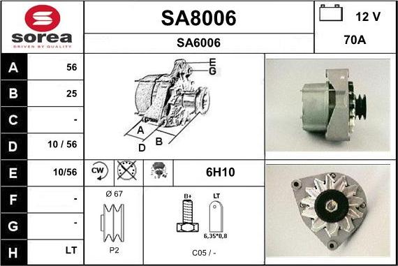 SNRA SA8006 - Генератор autocars.com.ua