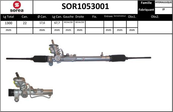 SNRA SOR1053001 - Рулевой механизм, рейка autodnr.net