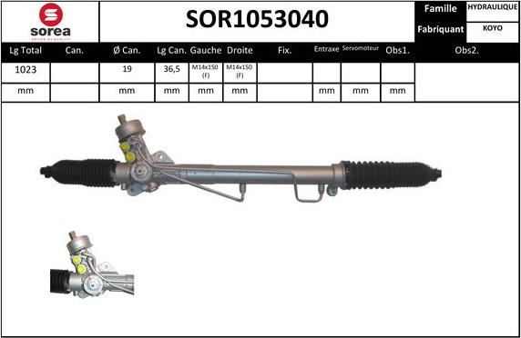 SNRA SOR1053040 - Рулевой механизм, рейка avtokuzovplus.com.ua