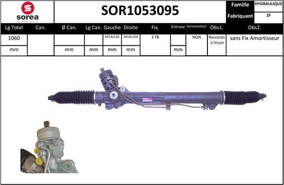 SNRA SOR1053095 - Рульовий механізм, рейка autocars.com.ua