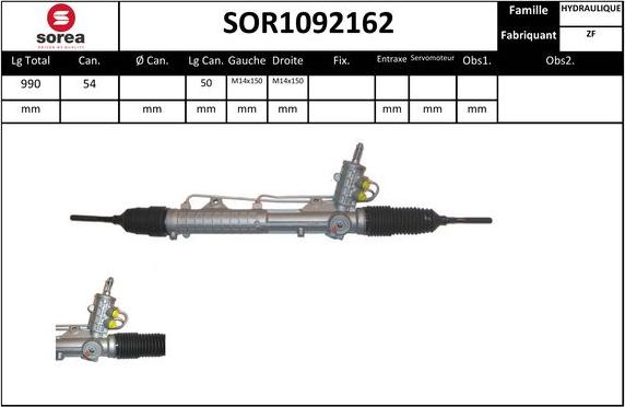 SNRA SOR1092162 - Рульовий механізм, рейка autocars.com.ua
