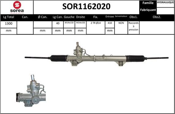 SNRA SOR1162020 - Рульовий механізм, рейка autocars.com.ua