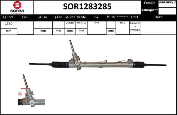 SNRA SOR1283285 - Рулевой механизм, рейка avtokuzovplus.com.ua