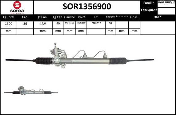 SNRA SOR1356900 - Рулевой механизм, рейка avtokuzovplus.com.ua