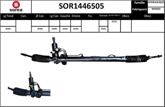 SNRA SOR1446505 - Рульовий механізм, рейка autocars.com.ua