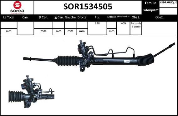 SNRA SOR1534505 - Рульовий механізм, рейка autocars.com.ua