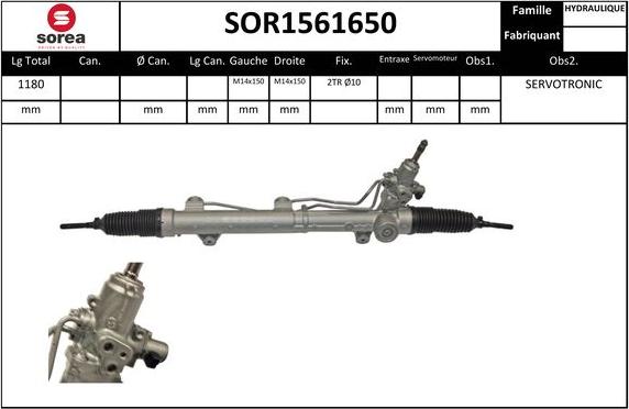 SNRA SOR1561650 - Рулевой механизм, рейка avtokuzovplus.com.ua