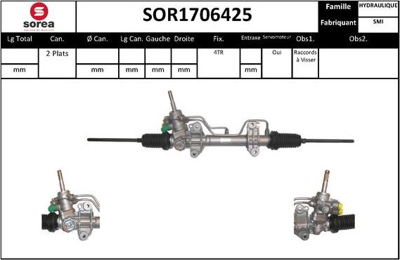 SNRA SOR1706425 - Рулевой механизм, рейка avtokuzovplus.com.ua