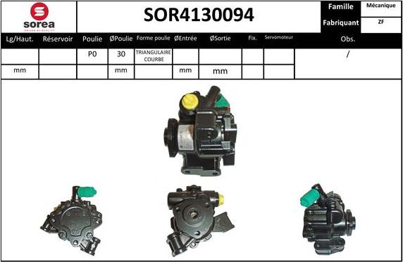 SNRA SOR4130094 - Гидравлический насос, рулевое управление, ГУР autodnr.net