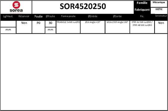 SNRA SOR4520250 - Гидравлический насос, рулевое управление, ГУР avtokuzovplus.com.ua