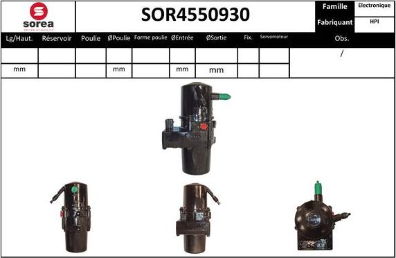 SNRA SOR4550930 - Гидравлический насос, рулевое управление, ГУР avtokuzovplus.com.ua