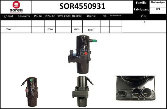 SNRA SOR4550931 - Гидравлический насос, рулевое управление, ГУР avtokuzovplus.com.ua
