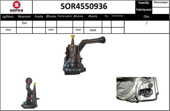 SNRA SOR4550936 - Гідравлічний насос, рульове управління, ГУР autocars.com.ua