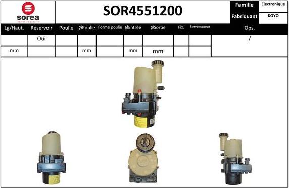 SNRA SOR4551200 - Гідравлічний насос, рульове управління, ГУР autocars.com.ua