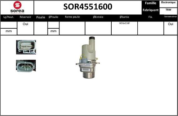 SNRA SOR4551600 - Гидравлический насос, рулевое управление, ГУР autodnr.net