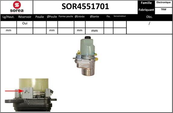SNRA SOR4551701 - Гідравлічний насос, рульове управління, ГУР autocars.com.ua