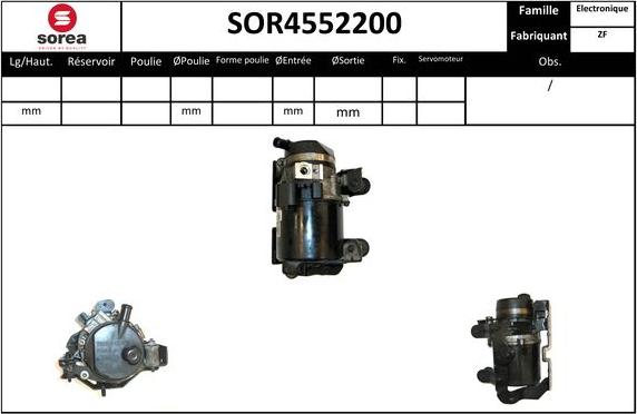 SNRA SOR4552200 - Гідравлічний насос, рульове управління, ГУР autocars.com.ua