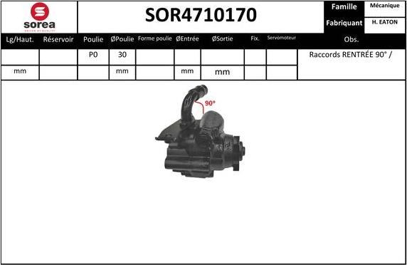 SNRA SOR4710170 - Гідравлічний насос, рульове управління, ГУР autocars.com.ua